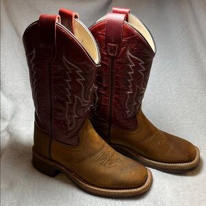 Brown and Red kids Western Boots Cody James
